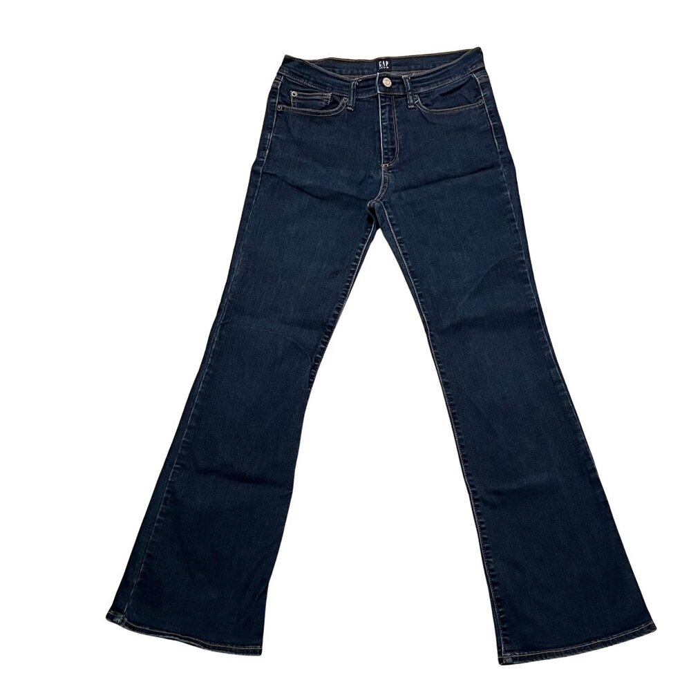 Gap Mid Rise Perfect Boot Jeans, Dark Rinse, Size 6/28 Short